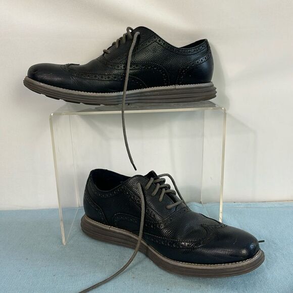 Men's Cole Haan Navy Laced Oxford Shoes - Picture 1 of 6